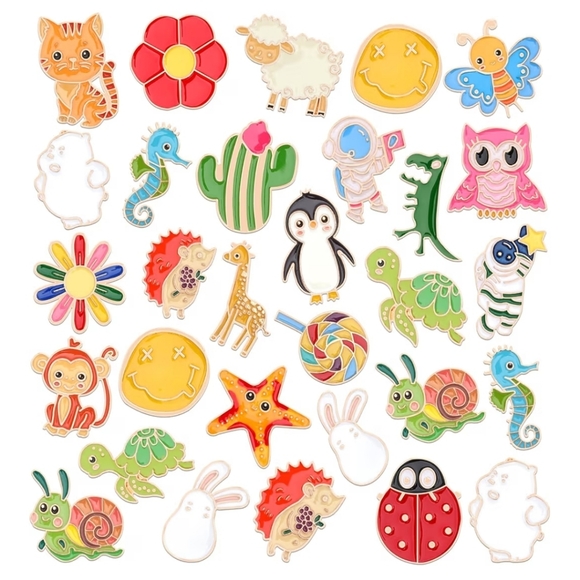 Accessories - Colorful Enamel Pin - Choice Of One